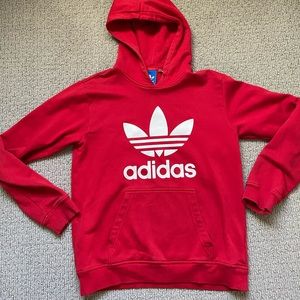 Red adidas hoodie (sz M)